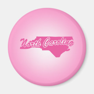 Roze staat North Carolina Magnet
