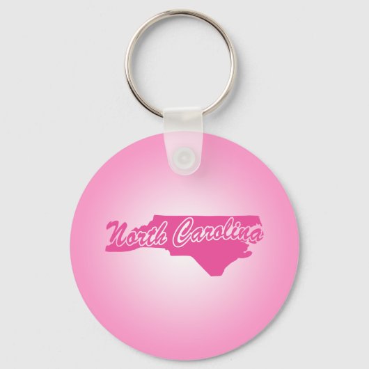 Roze Staat North Carolina Sleutelhanger (Voorkant)