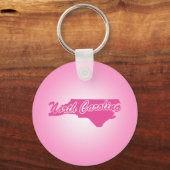 Roze Staat North Carolina Sleutelhanger (Voorkant)