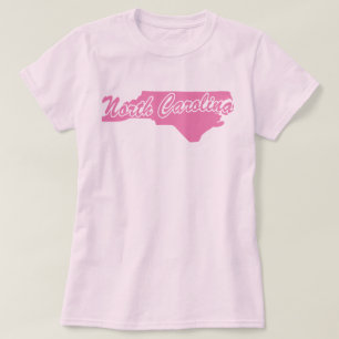 Roze staat North Carolina T-shirt