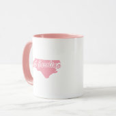 Roze Staat North Carolina Vorm Mok (Voorkant links)