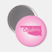 Roze staat Oklahoma Magneet (Voorkant / Achterkant)