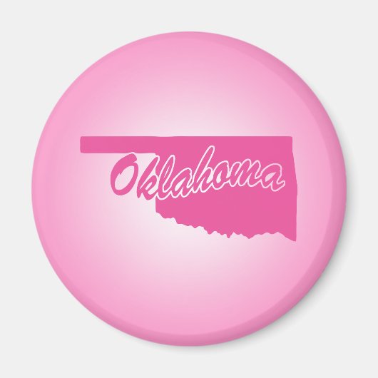 Roze staat Oklahoma Magneet (Voorkant)