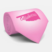 Roze staat Oklahoma Stropdas (Opgerold)
