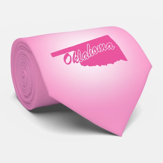 Roze staat Oklahoma Stropdas (Opgerold)