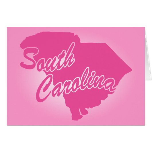 Roze staat South Carolina (Voorkant Horizontaal)