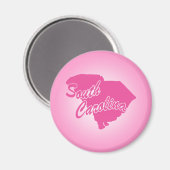 Roze staat South Carolina Magnet (Voorkant / Achterkant)