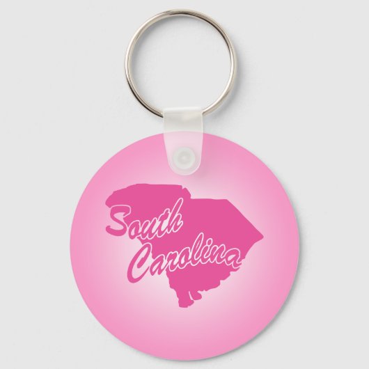 Roze staat South Carolina Sleutelhanger (Voorkant)