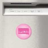 Roze staat South Dakota Magnet (Insitu (Vaatwasser))