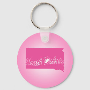 Roze Staat South Dakota Sleutelhanger