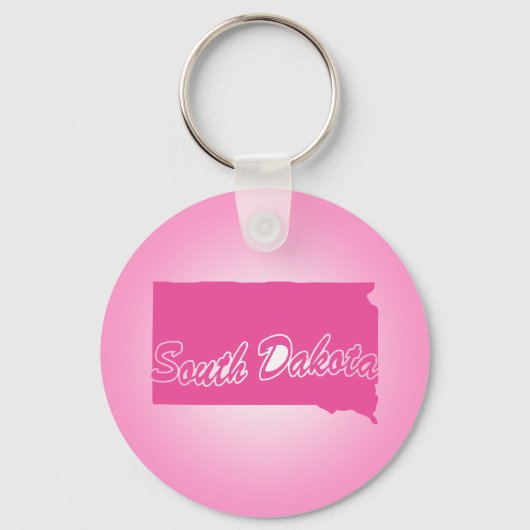 Roze Staat South Dakota Sleutelhanger (Voorkant)