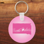 Roze Staat South Dakota Sleutelhanger (Voorkant)