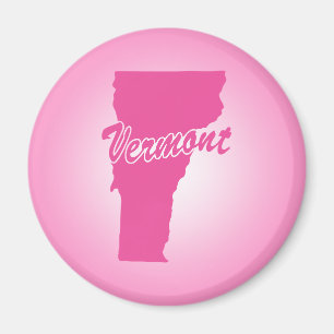 Roze staat Vermont Magnet