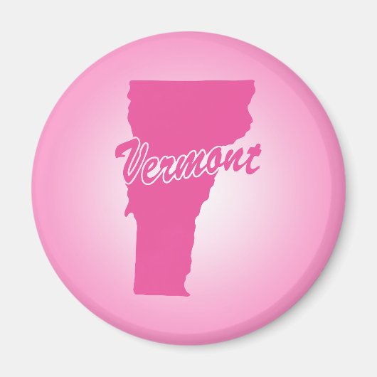 Roze staat Vermont Magnet (Voorkant)