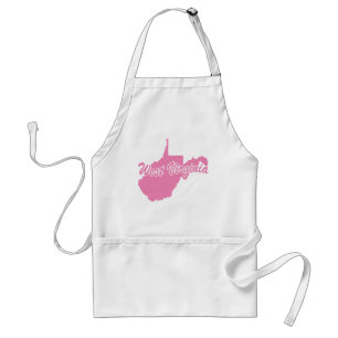 Roze staat West Virginia Adult Schort