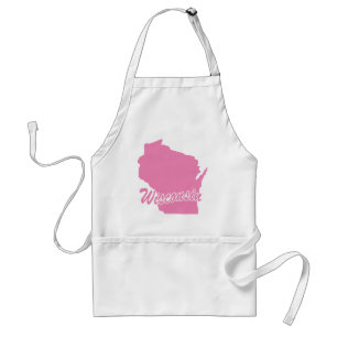 Roze staat Wisconsin Adult Schort
