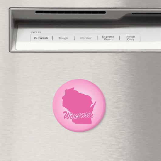 Roze staat Wisconsin Magnet (Insitu (Vaatwasser))