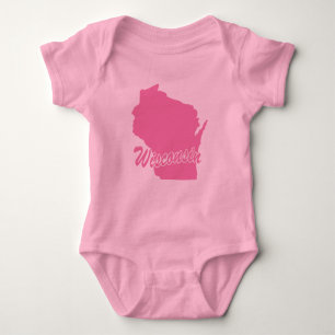 Roze staat Wisconsin Romper