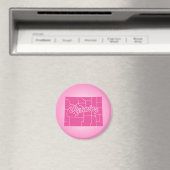 Roze Staat Wyoming Magnet (Insitu (Vaatwasser))