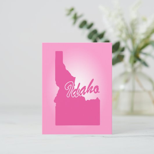 Roze staatsblad Idaho Briefkaart (Staand voorkant)