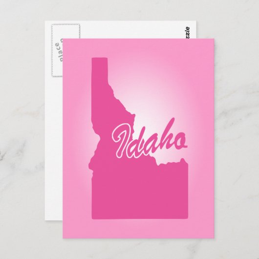 Roze staatsblad Idaho Briefkaart (Voorkant / Achterkant)