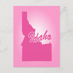 Roze staatsblad Idaho Briefkaart