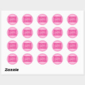 Roze staatscolorado Classic Round Sticker (Vel)