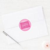 Roze staatscolorado Classic Round Sticker (Envelop)