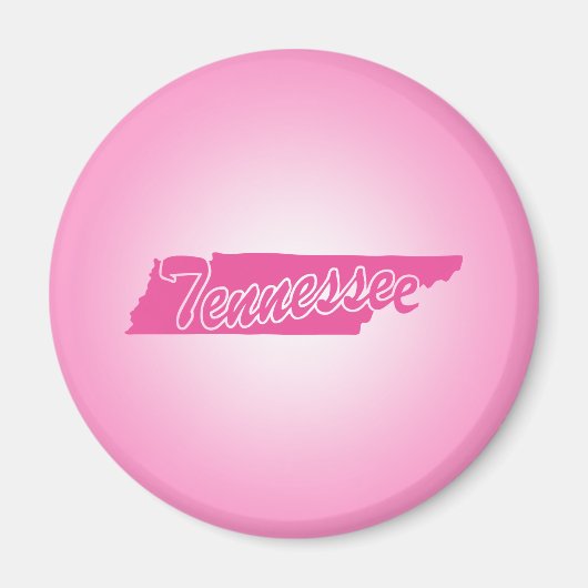 Roze staatsintensieve Tennessee Magnet (Voorkant)