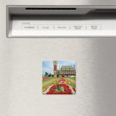 Roze stadhuis, Calais, Frankrijk bloemen Magneet (Insitu (Vaatwasser))