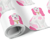 Roze Staffordshire Hond inpakpapier (Rol Hoek)