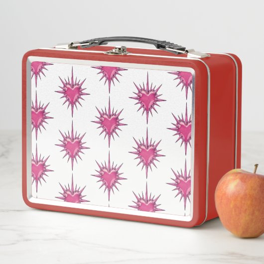 Roze Stakelige Hart Cybersigilism Lunchbox (In situ)