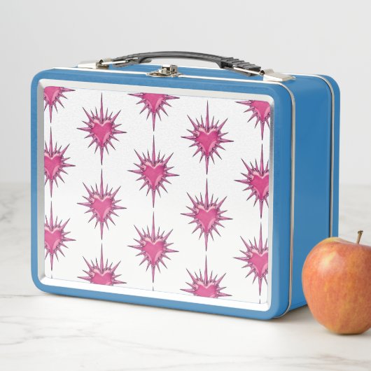 Roze Stakelige Hart Cybersigilism Lunchbox (In situ)