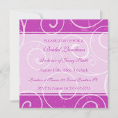 Roze stalen bridale nodulaire uitnodigingskaarten kaart (Achterkant)