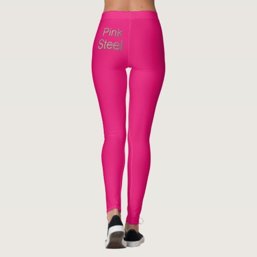 Roze Stalen fuchsia leggingen Leggings (Achterkant)