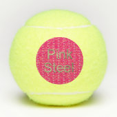 Roze stalen fuchsia Penn tennisballen (Voorkant)