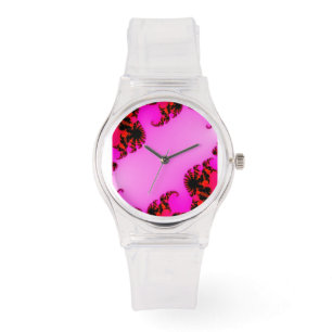 Roze stalen horloge