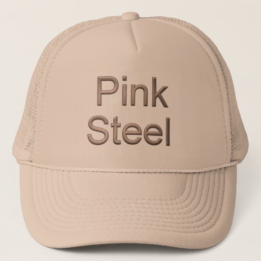 Roze Stalen kaki trucker hoed Trucker Pet (Voorkant)