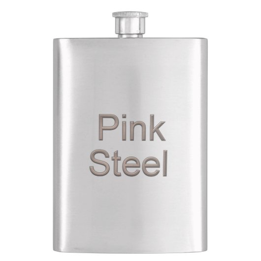 Roze stalen kolf van roestvrij staal flacon (Voorkant)