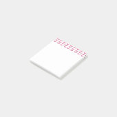 Roze Stalen kunst witte noot pads Post-it® Notes (Schuin)