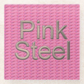 Roze stalen onderzetter (Voorkant)