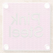 Roze stalen onderzetter (Achterkant)