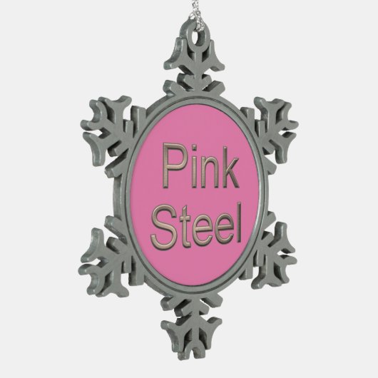 Roze stalen piepsneeuwvlokken kerstversiering tin sneeuwvlok ornament (Links)