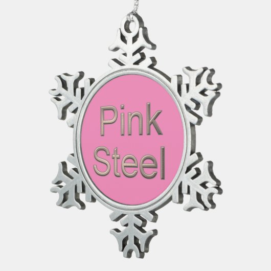 Roze stalen piepsneeuwvlokken kerstversiering tin sneeuwvlok ornament (Rechts)