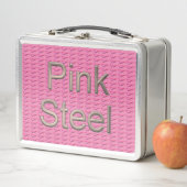 Roze stalen roestvrije lunchbox (In situ)