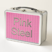 Roze stalen roestvrije lunchbox (Voorkant)