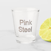 Roze stalen schotglas shot glas (Voorkant)