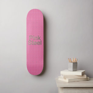 Roze stalen skateboard
