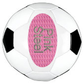 Roze stalen voetbal (Gedraaid)