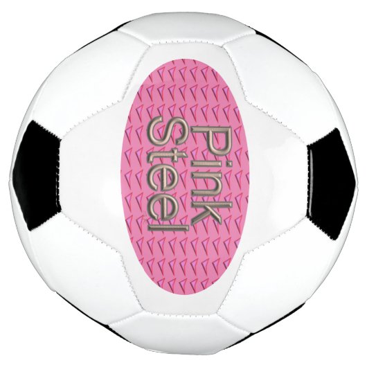Roze stalen voetbal (Gedraaid)